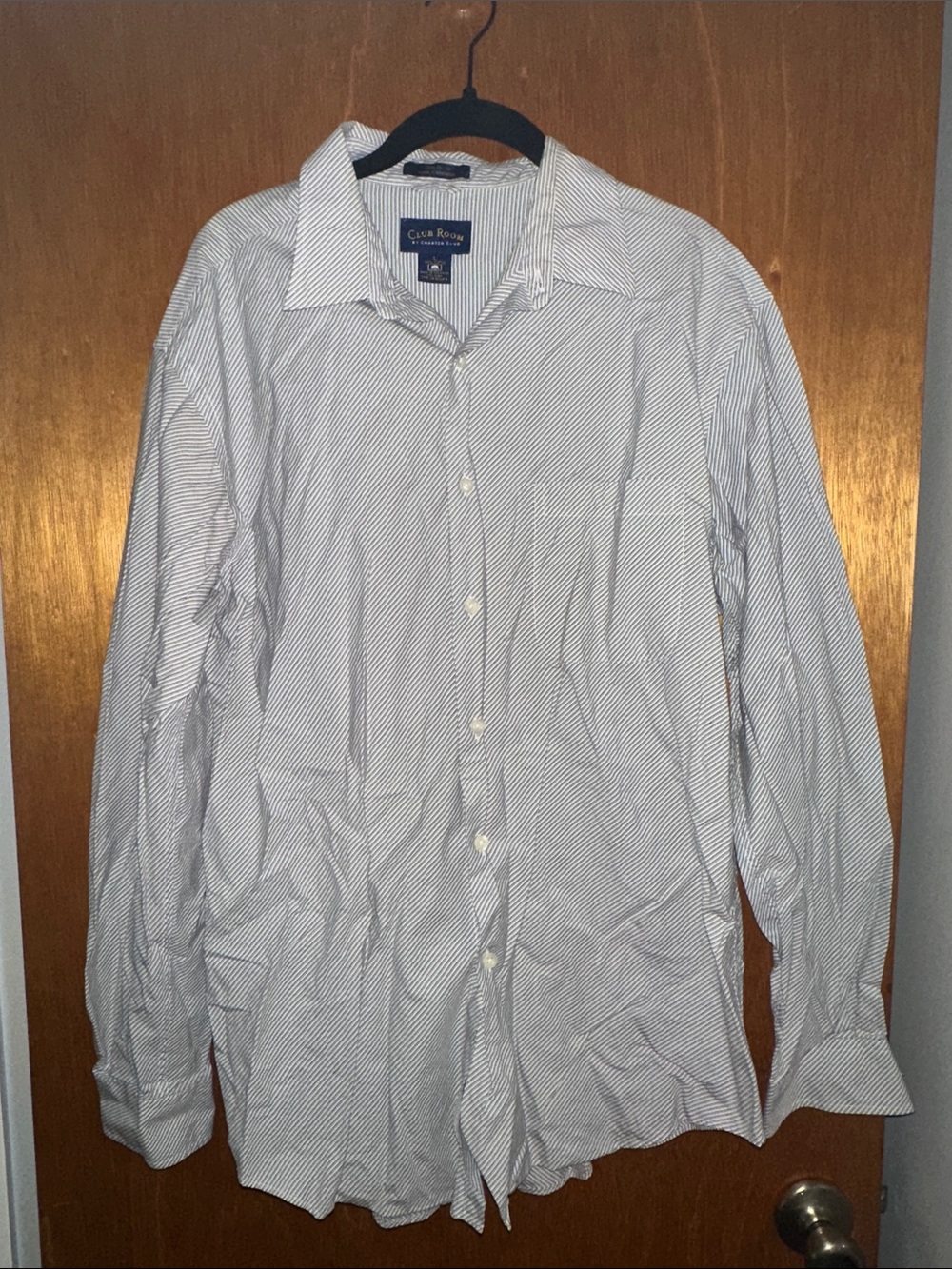 Club Room Blue and White Pinstripe Dress Shirt